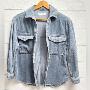 Zara | GIRLS 100% Cotton Sky Blue Corduroy Shacket – Size 11/12